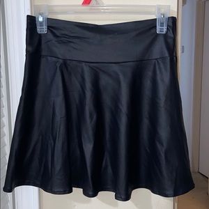 Black pleather skirt